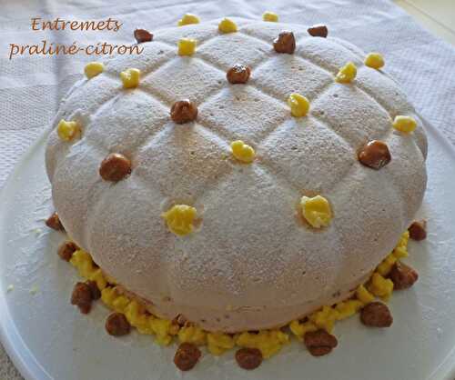 Entremets praliné-citron