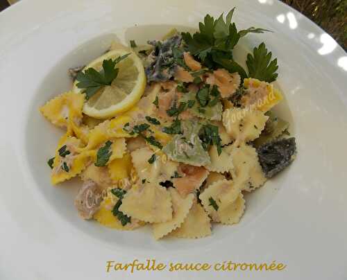 Farfalle sauce citronnée