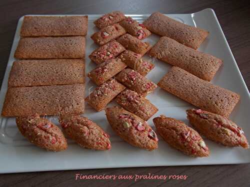 Financiers aux pralines roses