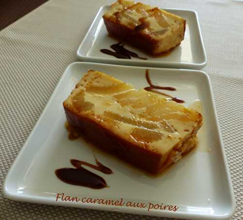 Flan caramel aux poires