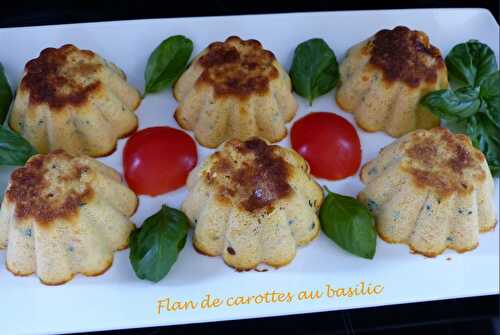 Flan de carottes au basilic