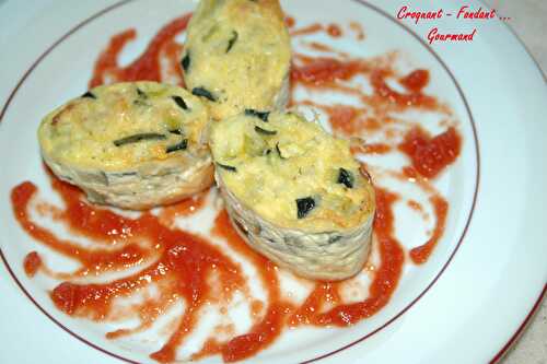 Flans courgettes-tomate.