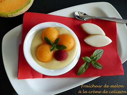 Fraîcheur de melon à la crème de calisson - Recettes autour d'un ingrédient # 41