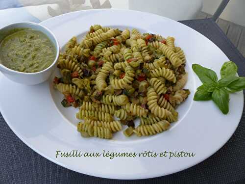 Fusilli aux légumes rôtis et pistou