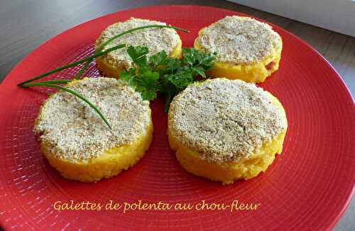 Galettes de polenta au chou-fleur