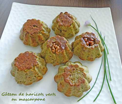 Gâteau de haricots verts au mascarpone - Recette autour d'un ingrédient #64