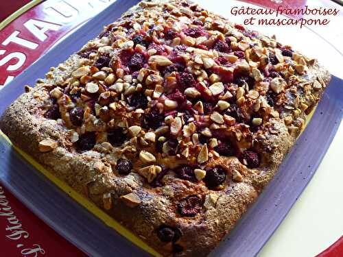 Gâteau framboises et mascarpone