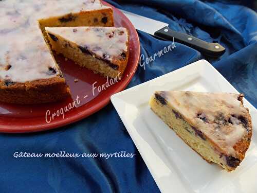 Gâteau moelleux aux myrtilles