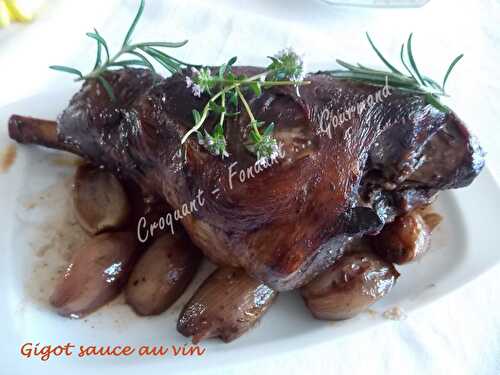 Gigot sauce au vin