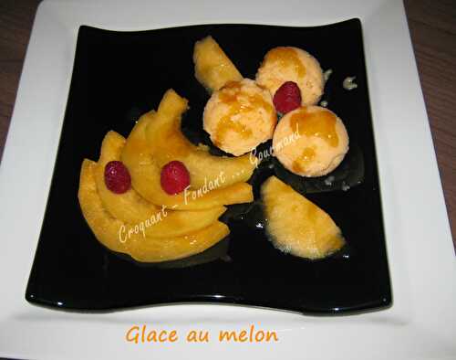 Glace au melon & son caramel