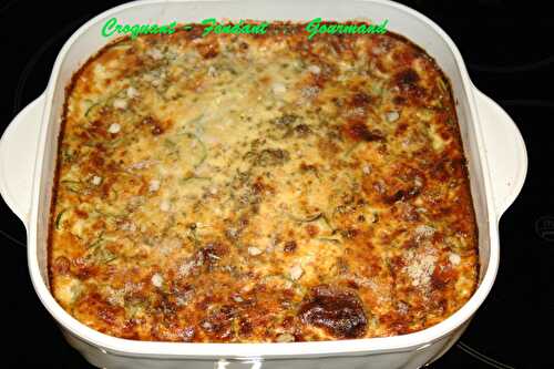 Gratin de courgettes aux fromages.