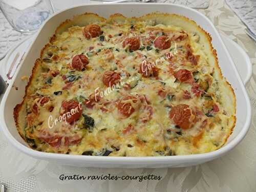 Gratin ravioles-courgettes