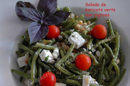 Haricots verts aux pignons.