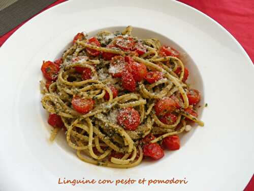Linguine con pesto et pomodori - Foodista challenge # 78