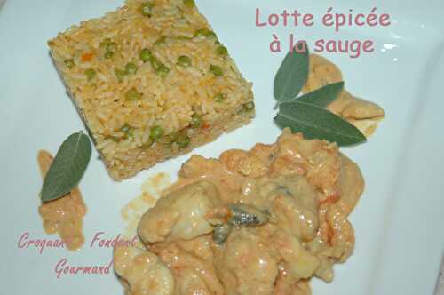 Lotte épicée à la sauge.