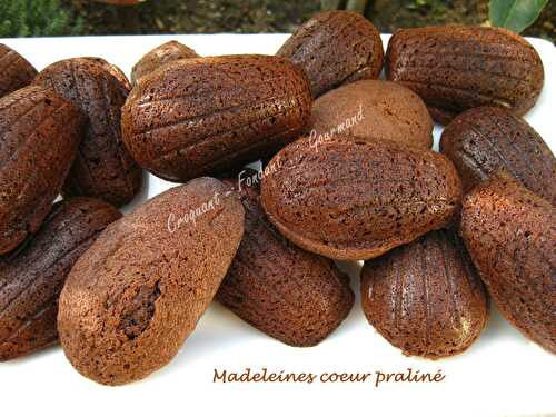 Madeleines cœur praliné