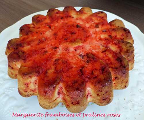 Marguerite framboises et pralines roses