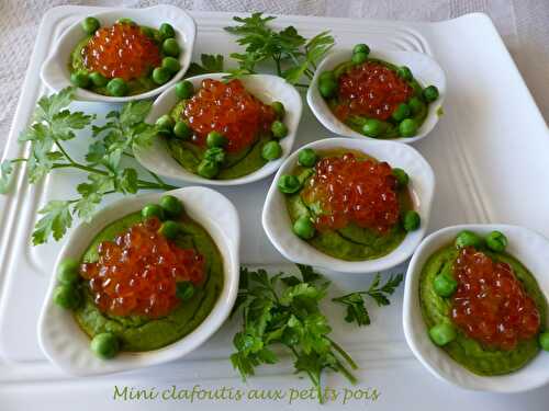 Mini clafoutis aux petits pois