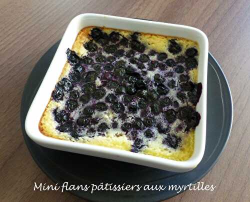 Mini flans pâtissiers aux myrtilles