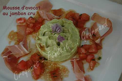 Mousse avocat-jambon cru