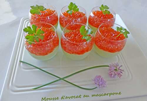 Mousse d'avocat au mascarpone