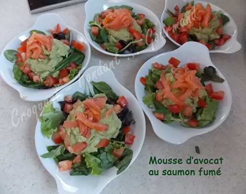 Mousse d'avocat au saumon fumé