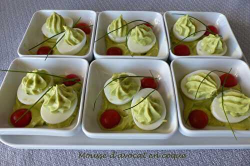 Mousse d'avocat en coque