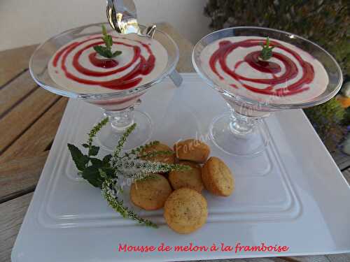 Mousse de melon à la framboise