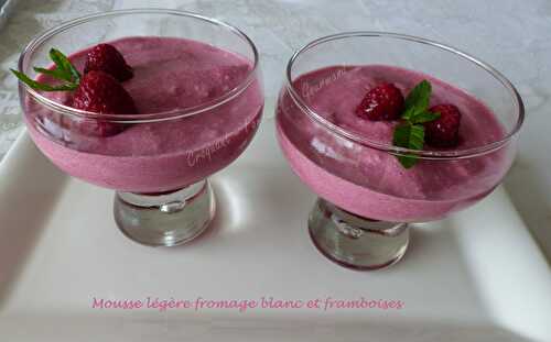 Mousse légère fromage blanc-framboises