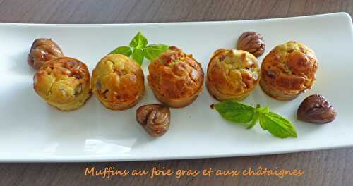 Muffins au foie gras et aux châtaignes