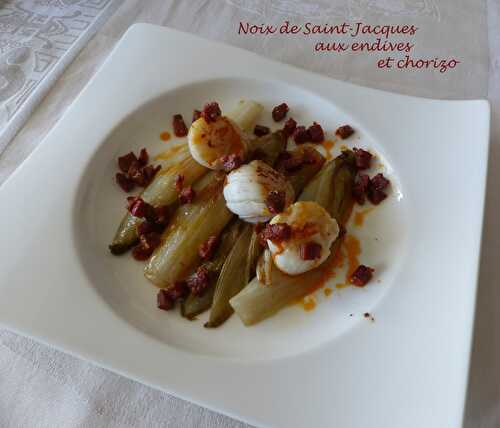 Noix de Saint-Jacques aux endives et chorizo