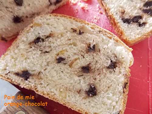 Pain de mie orange-chocolat