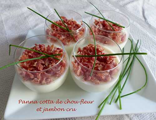 Panna cotta de chou-fleur et jambon cru