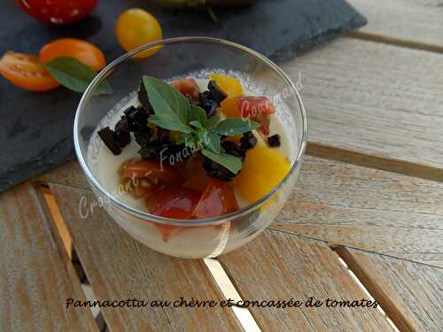 Pannacotta au chèvre et concassée de tomates