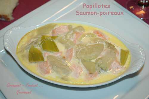 Papillotes saumon-poireaux