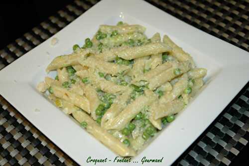 Penne Rigate au mascarpone et petits pois