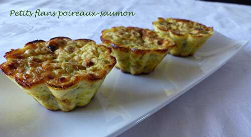 Petits flans poireaux-saumon