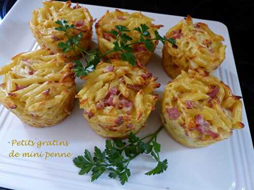 Petits gratins de mini penne - Recette autour d'un ingrédient # 49