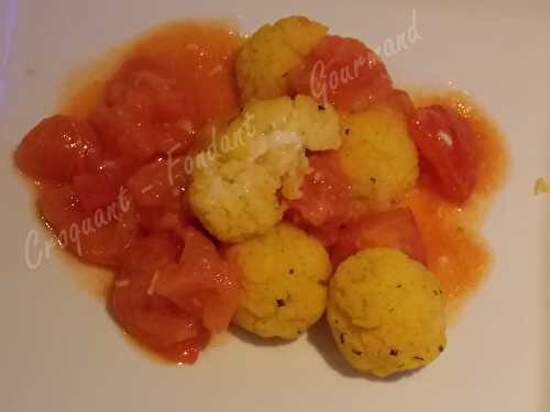 Polenta surprise et tomates tièdes