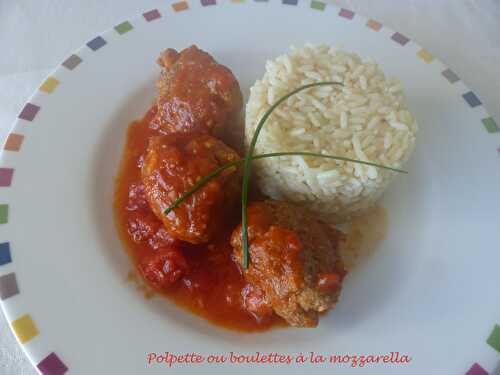 Polpette ou boulettes à la mozzarella