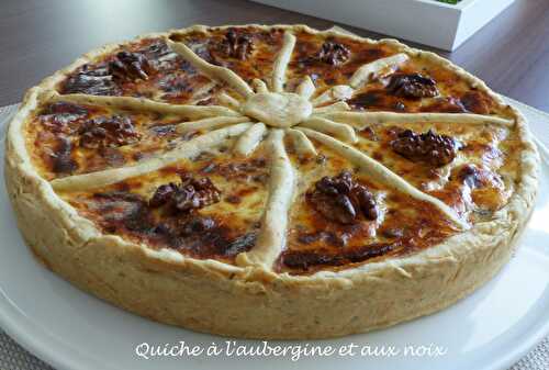 Quiche à l'aubergine et aux noix