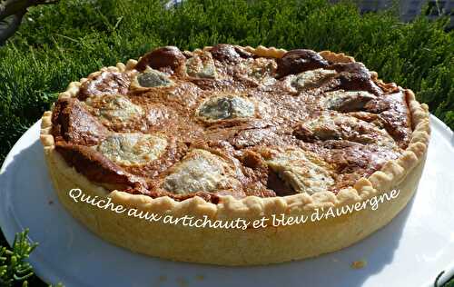 Quiche aux artichauts et bleu d'Auvergne - Croquant Fondant Gourmand