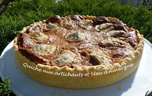 Quiche aux artichauts et bleu d'Auvergne