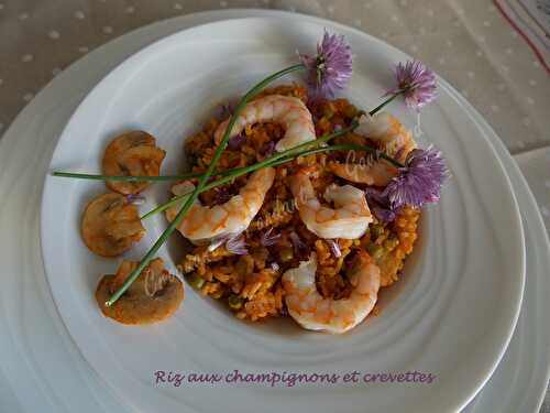 Riz aux champignons et crevettes