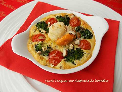 Saint Jacques sur clafoutis de brocolis