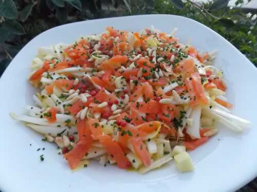 Salade d'endives au saumon fumé