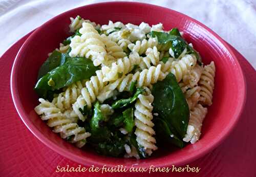 Salade de fusilli aux fines herbes