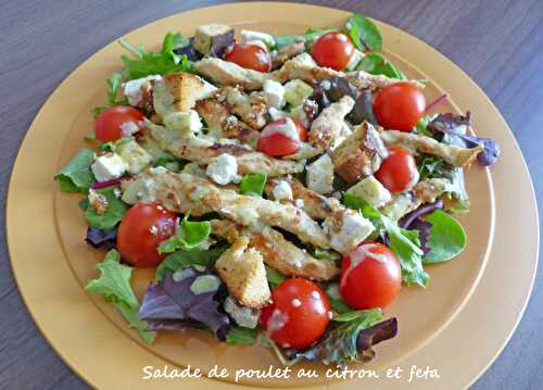 Salade de poulet au citron et feta - Recette autour d'un ingrédient # 60