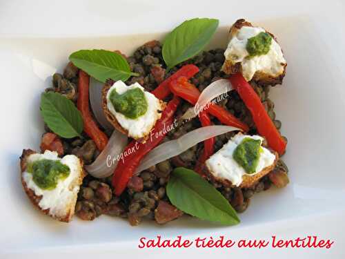 Salade tiède aux lentilles