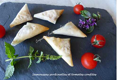 Samoussas sardinettes et tomates confites